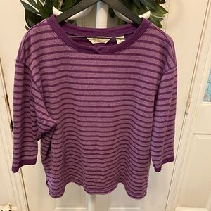 BECHAMEL Stripe Purple Top 1X